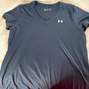 SOLD…Two UNDER ARMOUR dri fit workout shirts, black